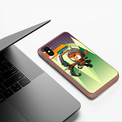 Чехол iPhone XS Max матовый BTD6 Quincy, цвет: 3D-коричневый — фото 2