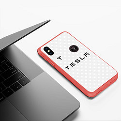Чехол iPhone XS Max матовый INTER MIAMI FC TESLA KIT, цвет: 3D-красный — фото 2