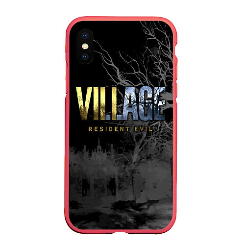 Чехол iPhone XS Max матовый Resident Evil Village / 3D-Красный – фото 1