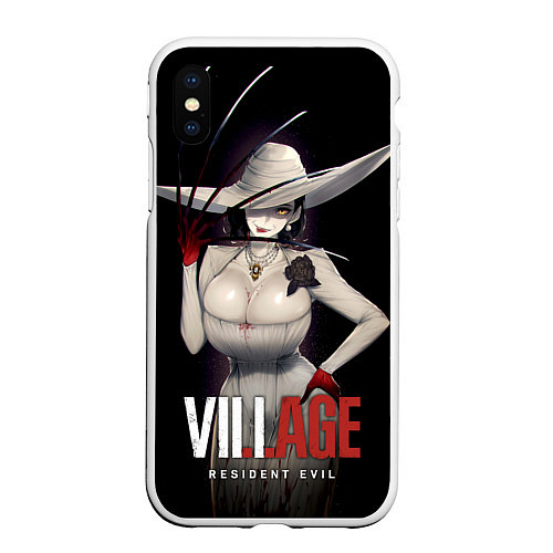 Чехол iPhone XS Max матовый Lady Alcina Dimitrescu / 3D-Белый – фото 1