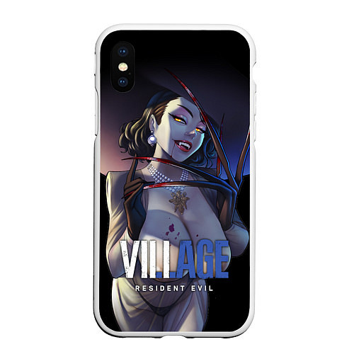 Чехол iPhone XS Max матовый Lady Alcina Dimitrescu / 3D-Белый – фото 1