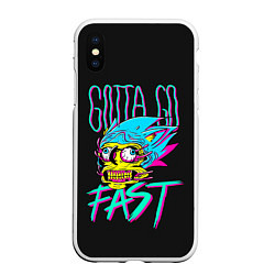 Чехол iPhone XS Max матовый Gotta go fast