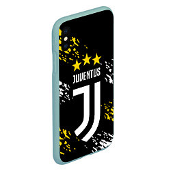 Чехол iPhone XS Max матовый JUVENTUS ЮВЕНТУС КРАСКА, цвет: 3D-мятный — фото 2