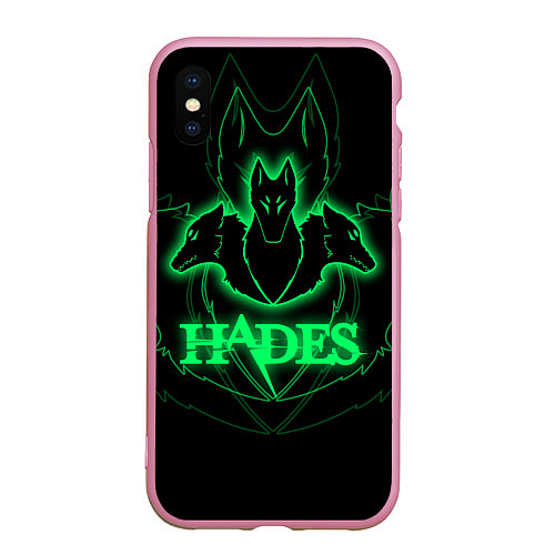 Чехол iPhone XS Max матовый Hades / 3D-Розовый – фото 1