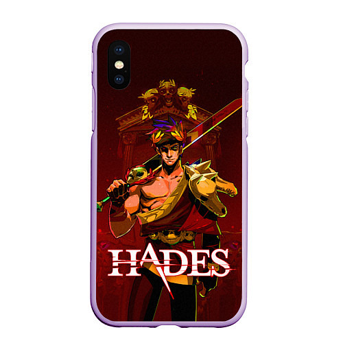 Чехол iPhone XS Max матовый Zagreus Hades / 3D-Сиреневый – фото 1