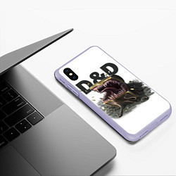 Чехол iPhone XS Max матовый D&D Мимик-сундук ДнД, цвет: 3D-светло-сиреневый — фото 2