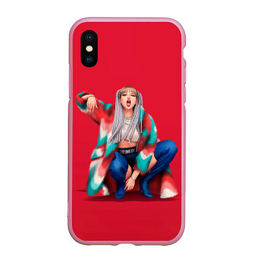 Чехол iPhone XS Max матовый Kill the love Lisa / 3D-Розовый – фото 1