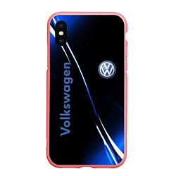 Чехол iPhone XS Max матовый VOLKSWAGEN, цвет: 3D-баблгам