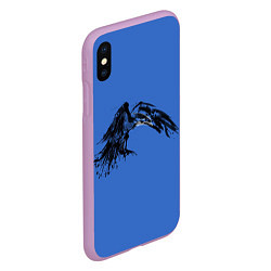 Чехол iPhone XS Max матовый Тень ворона, цвет: 3D-сиреневый — фото 2