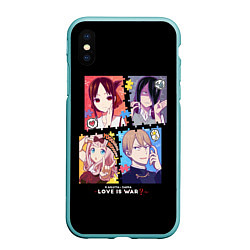 Чехол iPhone XS Max матовый Kaguya-sama Love Is War, цвет: 3D-мятный