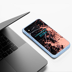 Чехол iPhone XS Max матовый MGR - Nanomachines Son, цвет: 3D-голубой — фото 2