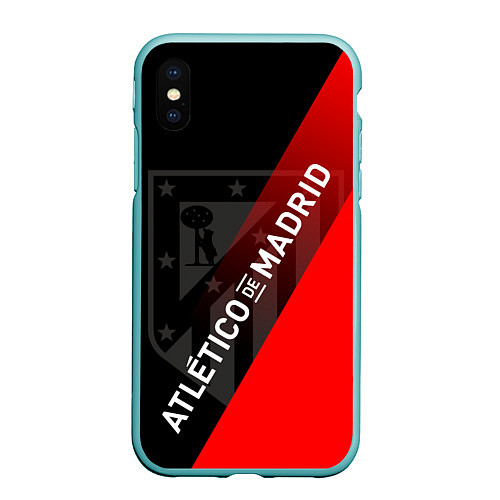 Чехол iPhone XS Max матовый АТЛЕТИКО МАДРИД ATLETICO / 3D-Мятный – фото 1