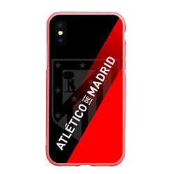 Чехол iPhone XS Max матовый АТЛЕТИКО МАДРИД ATLETICO, цвет: 3D-баблгам