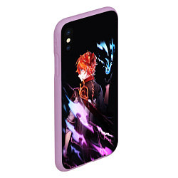 Чехол iPhone XS Max матовый ТАРТАЛЬЯ - GENSHIN IMPACT NEON, цвет: 3D-сиреневый — фото 2