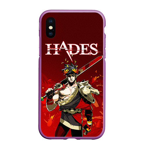 Чехол iPhone XS Max матовый Hades Zagrei / 3D-Фиолетовый – фото 1