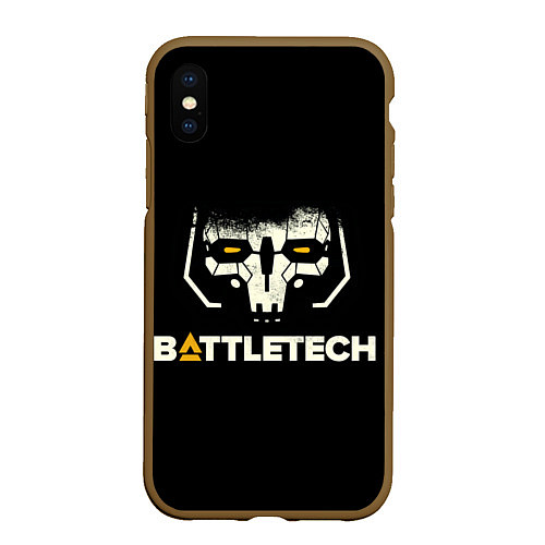 Чехол iPhone XS Max матовый BATTLETECH / 3D-Коричневый – фото 1