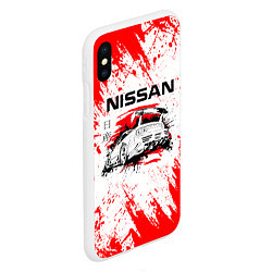 Чехол iPhone XS Max матовый Nissan, цвет: 3D-белый — фото 2