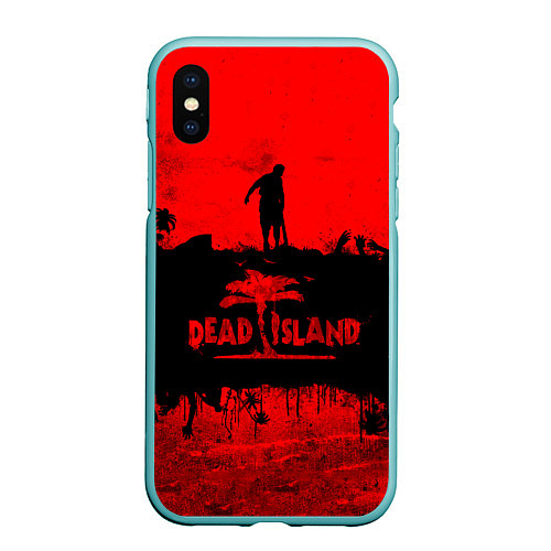 Чехол iPhone XS Max матовый Island of blood / 3D-Мятный – фото 1