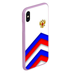 Чехол iPhone XS Max матовый РОССИЯ ФОРМА АБСТРАКТНЫЙ, цвет: 3D-сиреневый — фото 2