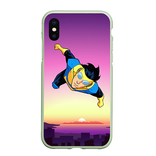 Чехол iPhone XS Max матовый Марк Грэйсон Неуязвимый / 3D-Салатовый – фото 1