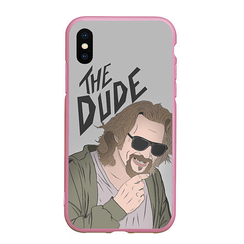 Чехол iPhone XS Max матовый The Dude / 3D-Розовый – фото 1