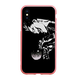 Чехол iPhone XS Max матовый Рюк и яблоко Death Note, цвет: 3D-баблгам