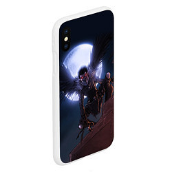 Чехол iPhone XS Max матовый РЮК на фоне луны, цвет: 3D-белый — фото 2