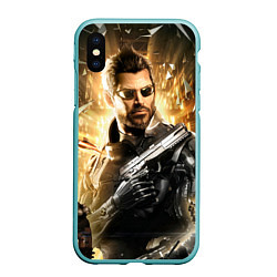 Чехол iPhone XS Max матовый Adam Jensen, цвет: 3D-мятный