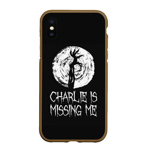 Чехол iPhone XS Max матовый Charlie is missing me / 3D-Коричневый – фото 1