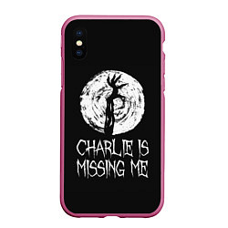 Чехол iPhone XS Max матовый Charlie is missing me, цвет: 3D-малиновый