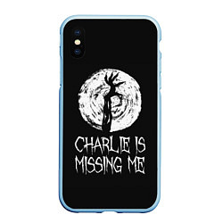 Чехол iPhone XS Max матовый Charlie is missing me, цвет: 3D-голубой