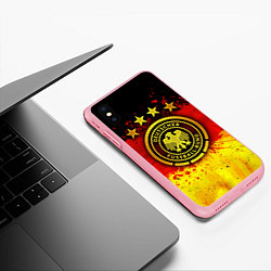 Чехол iPhone XS Max матовый Сборная Германии, цвет: 3D-баблгам — фото 2