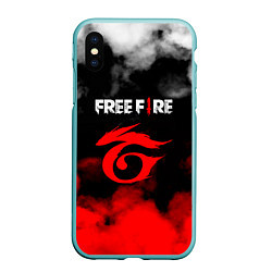 Чехол iPhone XS Max матовый Free Fire ? Фри Фаер, цвет: 3D-мятный