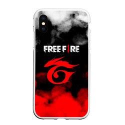 Чехол iPhone XS Max матовый Free Fire ? Фри Фаер, цвет: 3D-белый