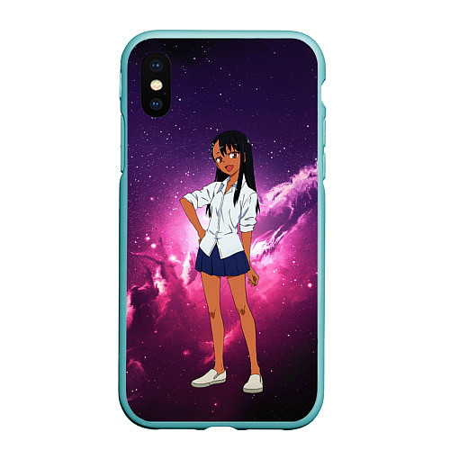 Чехол iPhone XS Max матовый Nagatoro / 3D-Мятный – фото 1