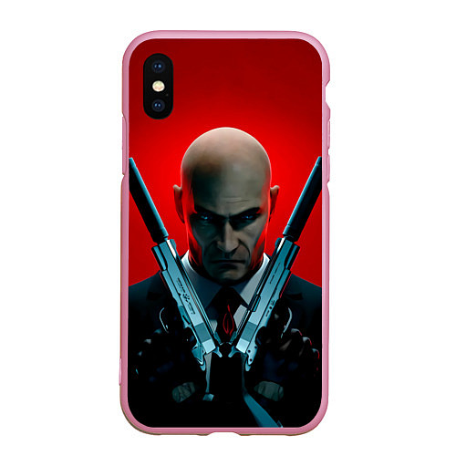 Чехол iPhone XS Max матовый Agent here / 3D-Розовый – фото 1