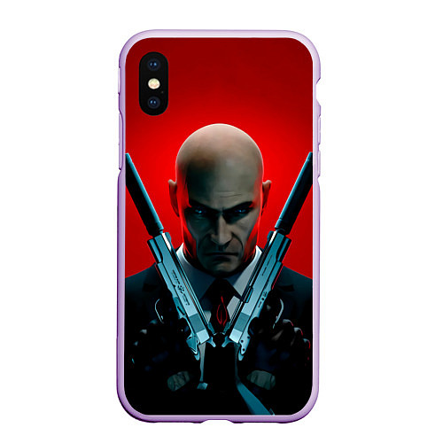 Чехол iPhone XS Max матовый Agent here / 3D-Сиреневый – фото 1