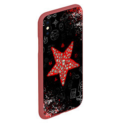 Чехол iPhone XS Max матовый The Binding of Isaac ИСААК, цвет: 3D-красный — фото 2