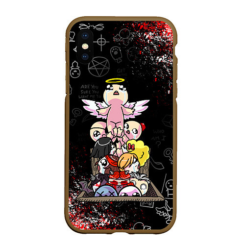 Чехол iPhone XS Max матовый The Binding of Isaac ИСААК / 3D-Коричневый – фото 1