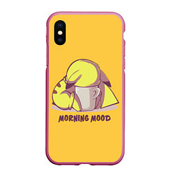 Чехол iPhone XS Max матовый Pikachu morning mood