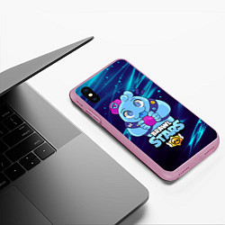 Чехол iPhone XS Max матовый SQUEAK BRAWL STARS СКВИК, цвет: 3D-розовый — фото 2