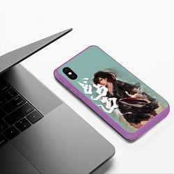 Чехол iPhone XS Max матовый Дороро, цвет: 3D-фиолетовый — фото 2