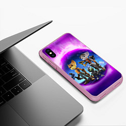 Чехол iPhone XS Max матовый Ratchet & Clank 2 Rift Apart, цвет: 3D-розовый — фото 2