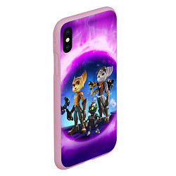 Чехол iPhone XS Max матовый Ratchet & Clank 2 Rift Apart, цвет: 3D-розовый — фото 2