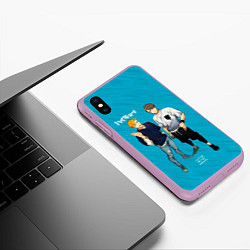 Чехол iPhone XS Max матовый Старшая Инаризаки Haikyuu!!, цвет: 3D-сиреневый — фото 2