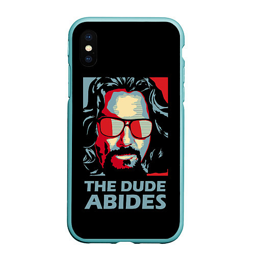 Чехол iPhone XS Max матовый The Dude Abides Лебовски / 3D-Мятный – фото 1