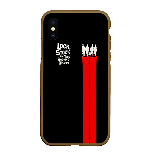 Чехол iPhone XS Max матовый Lock, Stock and Two Smoking Barrels / 3D-Коричневый – фото 1