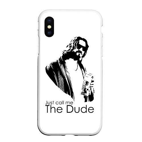 Чехол iPhone XS Max матовый Just call me the Dude / 3D-Белый – фото 1
