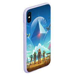 Чехол iPhone XS Max матовый NMS: Начало, цвет: 3D-светло-сиреневый — фото 2