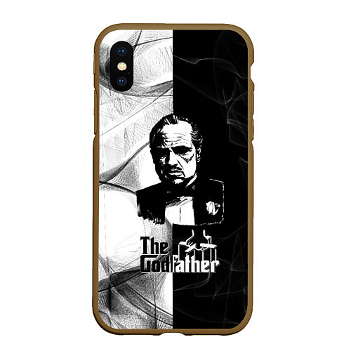 Чехол iPhone XS Max матовый Крёстный отец The Godfather / 3D-Коричневый – фото 1